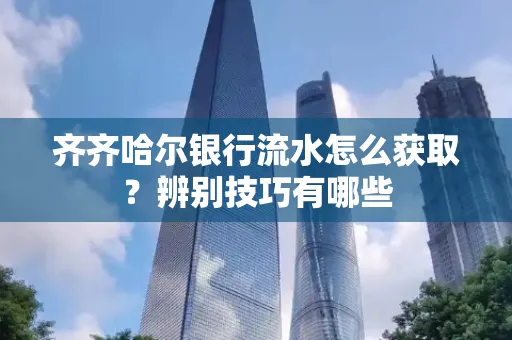 齐齐哈尔银行流水怎么获取?辨别技巧有哪些